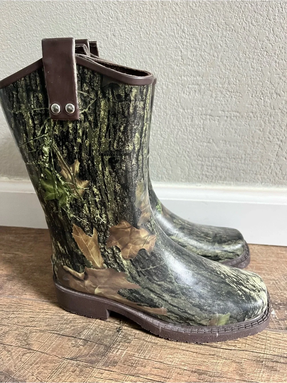 dbl barrel 58116-m boys trenton square toe rain boots mossy oak size 3/4